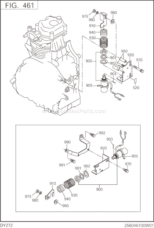 Subaru / Robin DY272DS7700 Engine Page J Diagram
