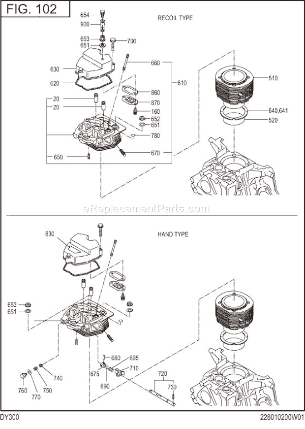 Subaru / Robin DY300D33230 Engine Page B Diagram