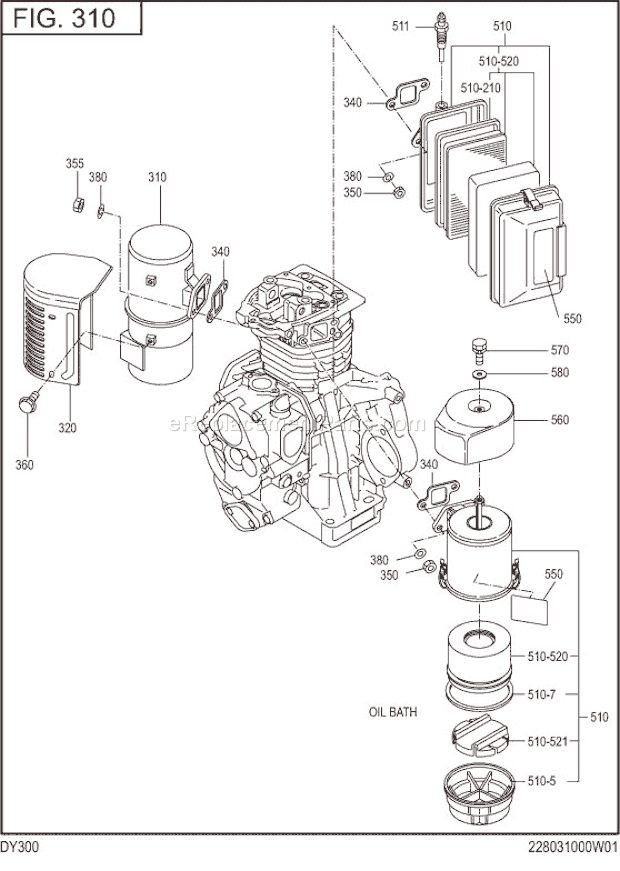 Subaru / Robin DY300D81960 Engine Page F Diagram