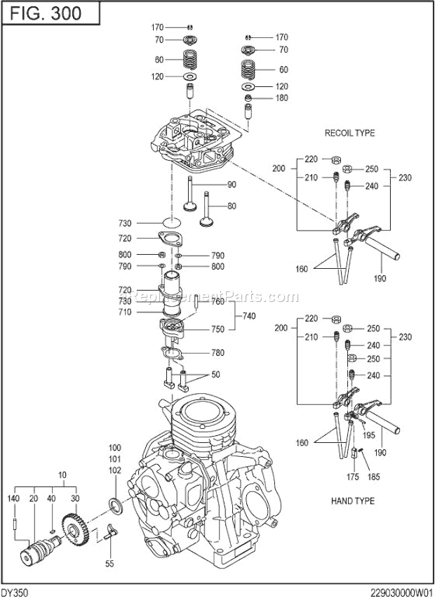 Subaru / Robin DY350B00060 Engine Intake,Exhaust Diagram
