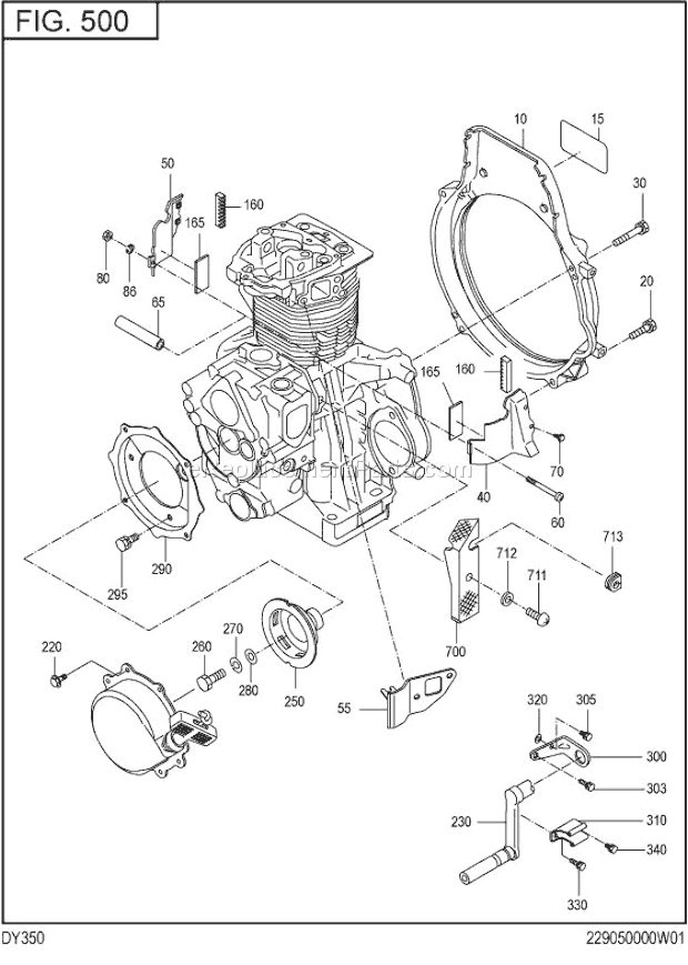 Subaru / Robin DY350D80060 Engine Cooling,Starting Diagram