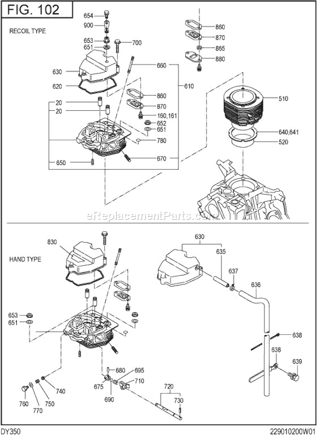 Subaru / Robin DY350DS0060 Engine Page B Diagram