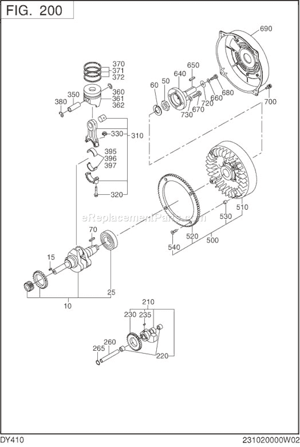 Subaru / Robin DY410D12200 Engine Page C Diagram