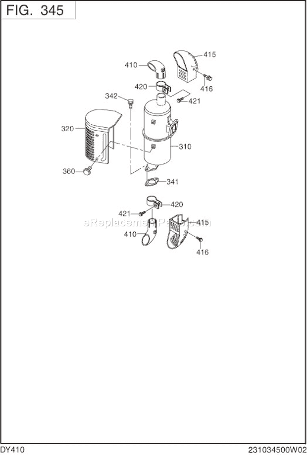 Subaru / Robin DY410D1250S Engine Page G Diagram