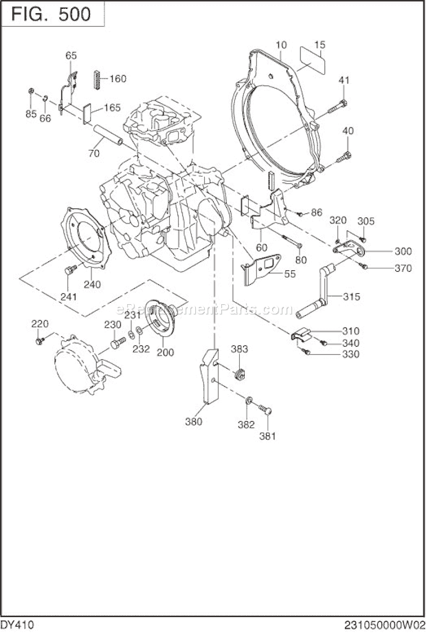 Subaru / Robin DY410D58040 Engine Cooling,Starting Diagram