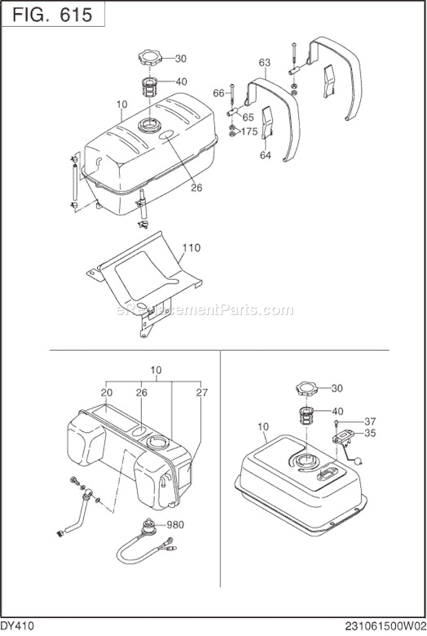 Subaru / Robin DY410D81650 Engine Page N Diagram