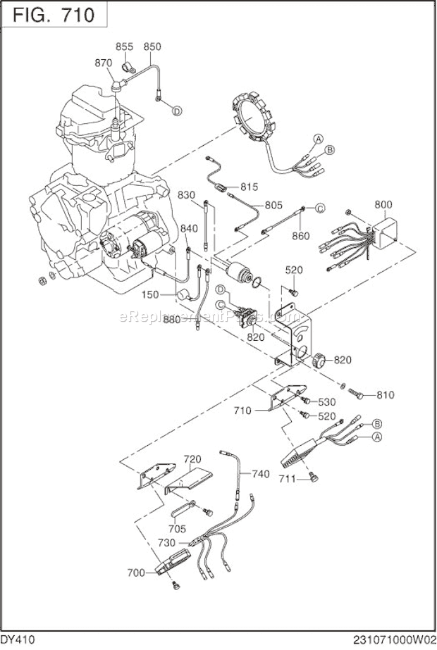 Subaru / Robin DY410D83540 Engine Page P Diagram