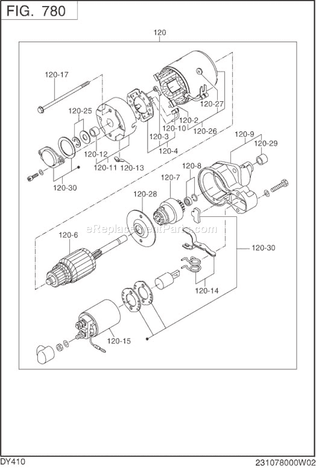 Subaru / Robin DY410DS1200 Engine Page O Diagram