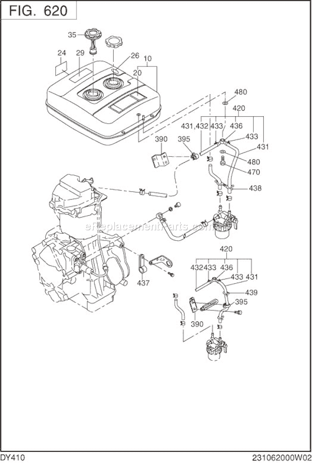 Subaru / Robin DY410DS1751 Engine Page M Diagram