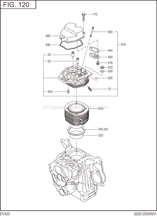 Subaru / Robin DY420DD7210 Engine Page B Diagram