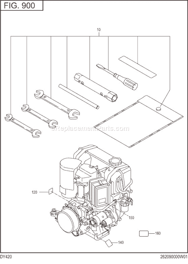 Subaru / Robin DY420DS7890 Engine Accessories Label Diagram