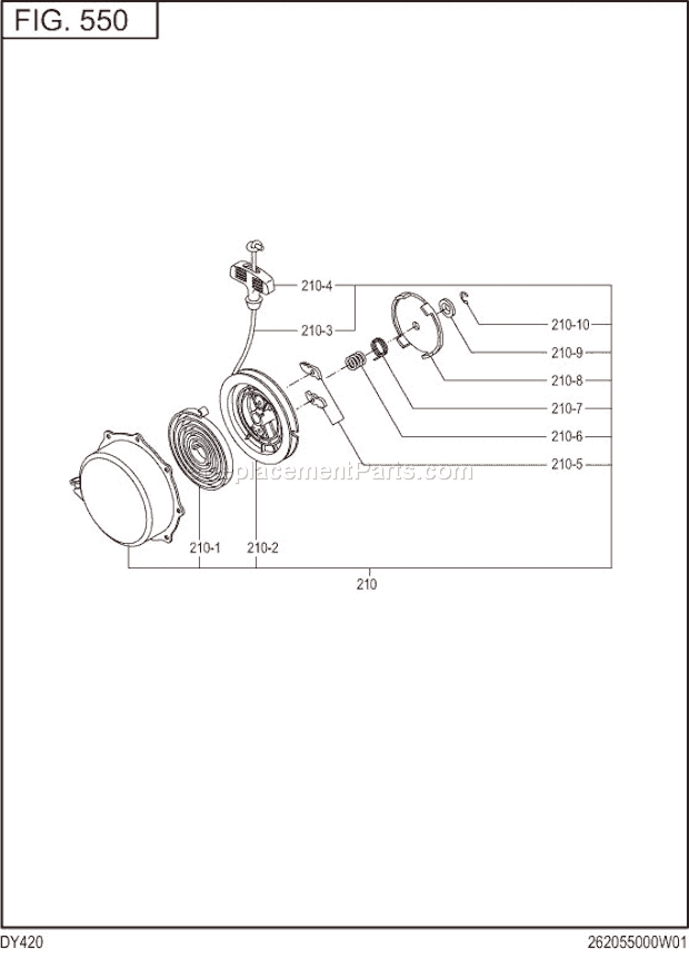 Subaru / Robin DY420YS0000 Engine Page I Diagram