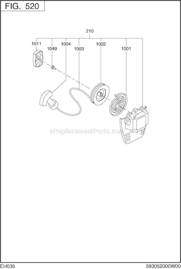 Subaru / Robin EH035AX0203 Engine Page F Diagram