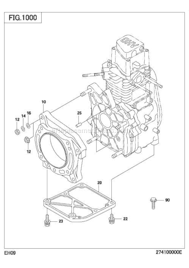 Subaru / Robin EH090D42140 Engine Tandoku-Hasso-Buhin Diagram