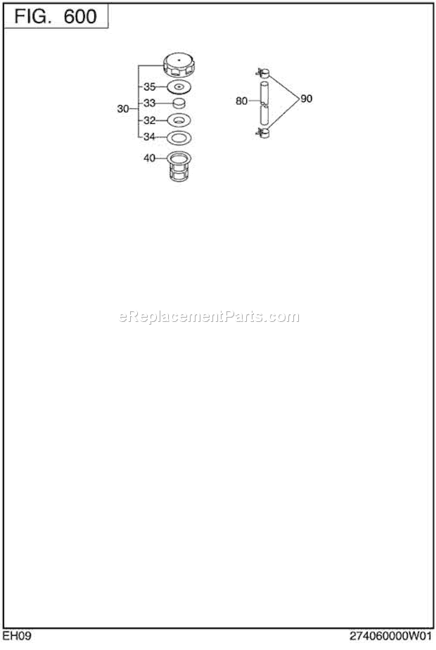 Subaru / Robin EH090D42170 Engine Fuel Lubricant Diagram