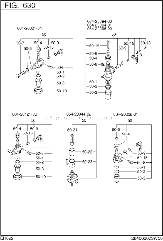 Subaru / Robin EH092D00040 Engine Page I Diagram