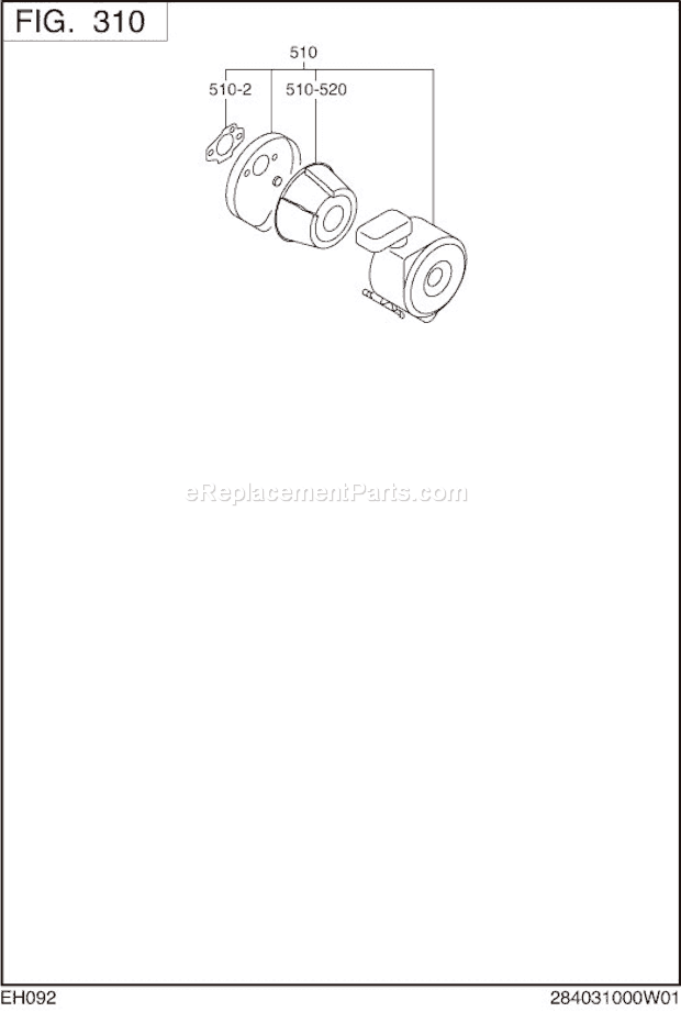 Subaru / Robin EH092D53020 Engine Page D Diagram