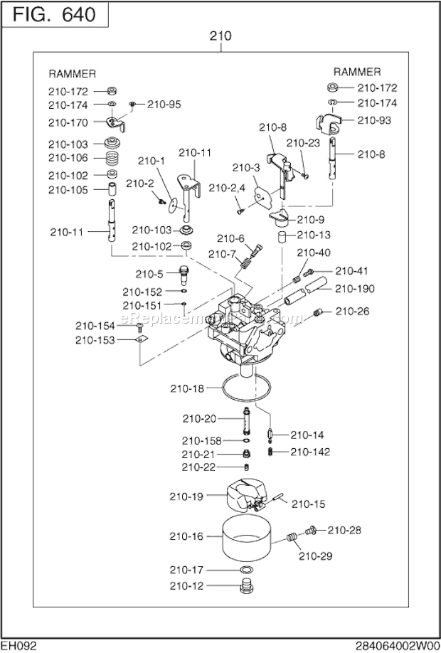 Subaru / Robin EH092F10010 Engine Page J Diagram