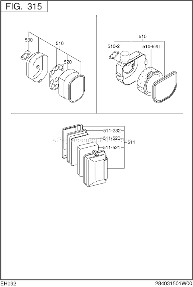 Subaru / Robin EH092F45050 Engine Page D Diagram