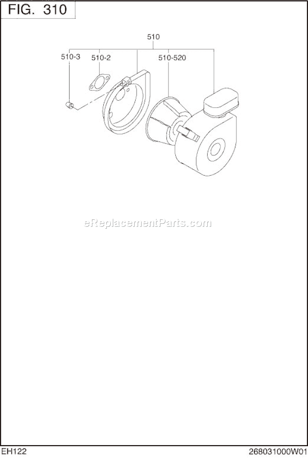 Subaru / Robin EH122D43000 Engine Page D Diagram