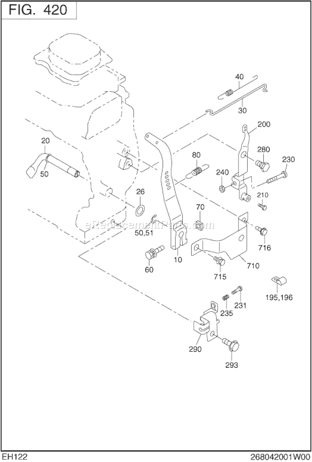 Subaru / Robin EH122D46370 Engine Governor,Operation Diagram