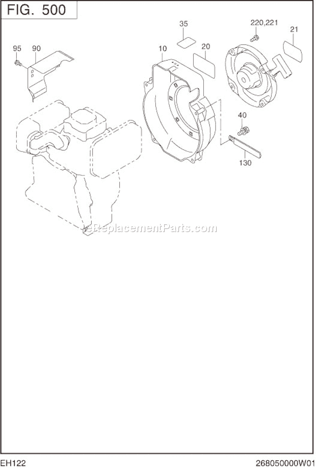 Subaru / Robin EH122D46370 Engine Cooling,Starting Diagram