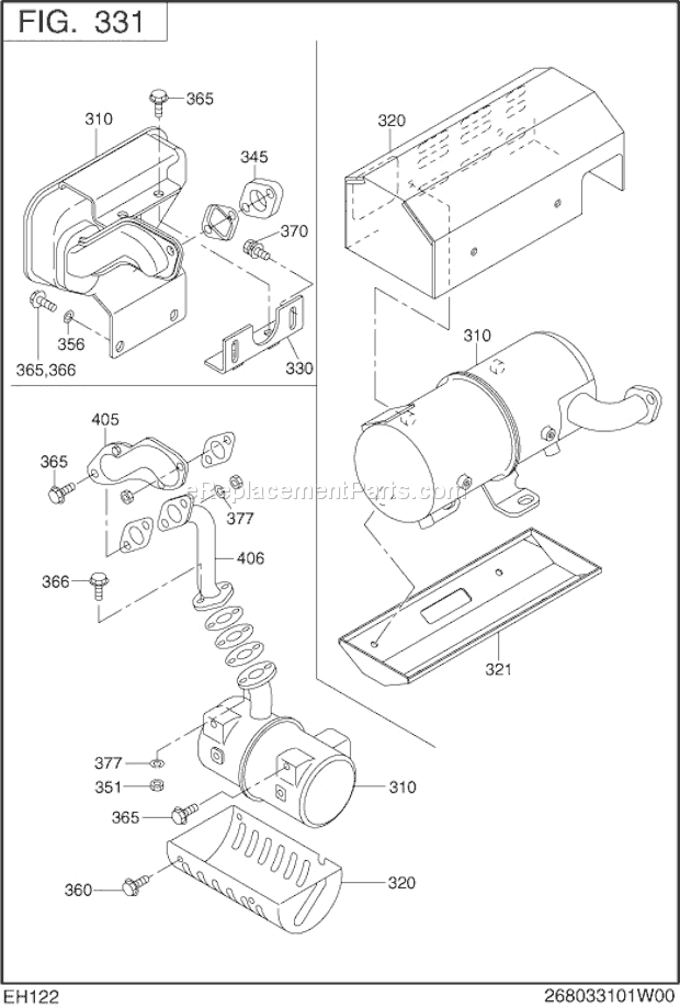 Subaru / Robin EH122D46500 Engine Page E Diagram