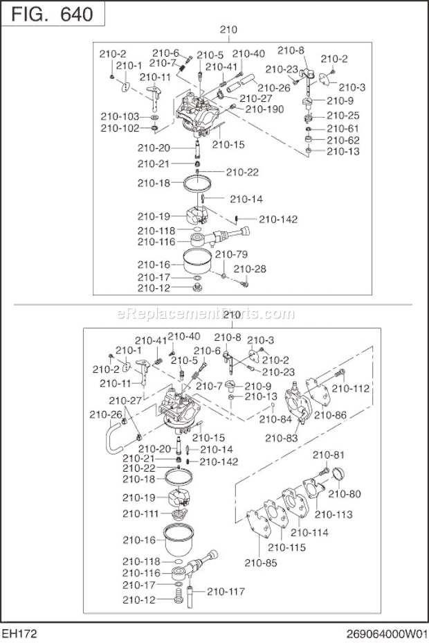 Subaru / Robin EH172B00060 Engine Page K Diagram