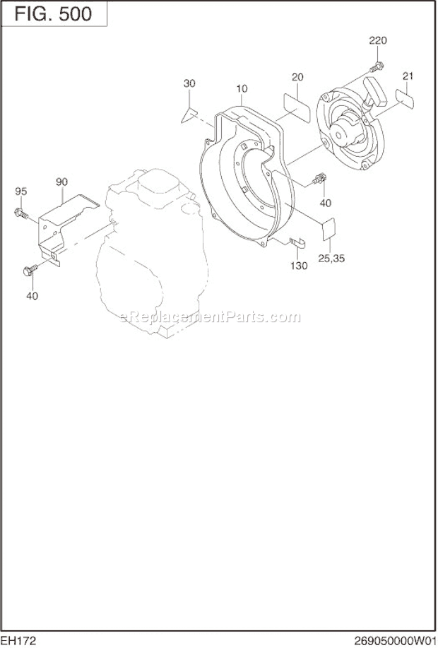 Subaru / Robin EH172B00060 Engine Cooling,Starting Diagram