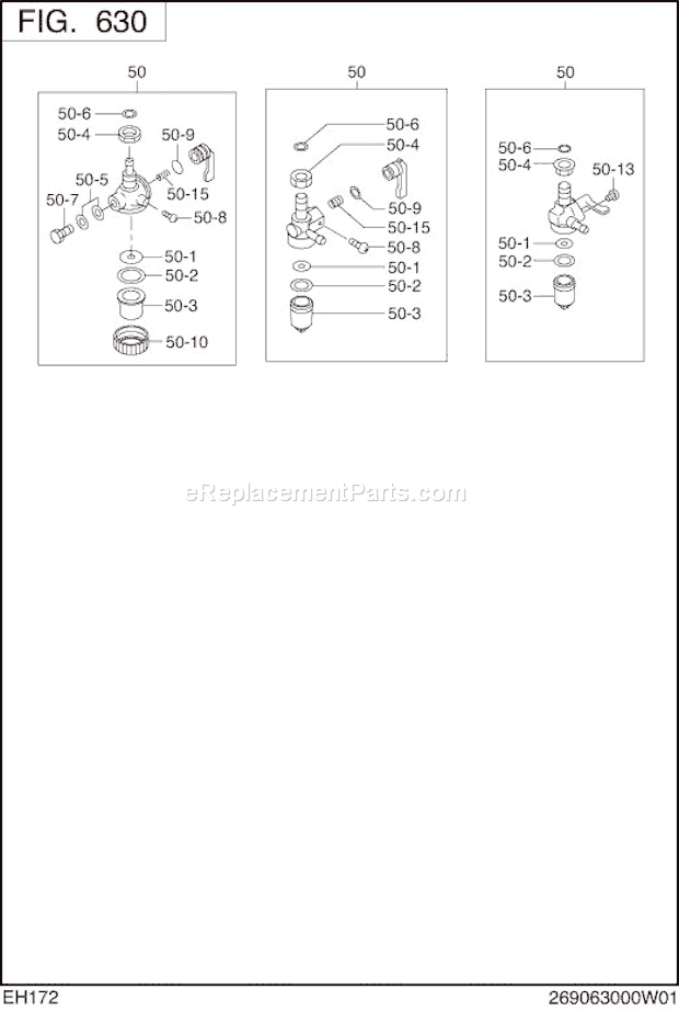 Subaru / Robin EH172B02080 Engine Page J Diagram
