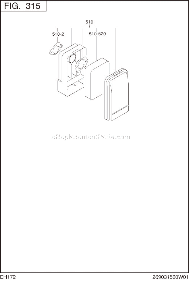 Subaru / Robin EH172D02040 Engine Page D Diagram