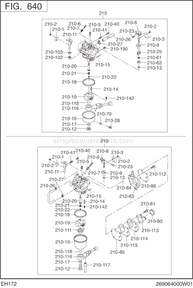 Subaru / Robin EH172D42060 Engine Page K Diagram