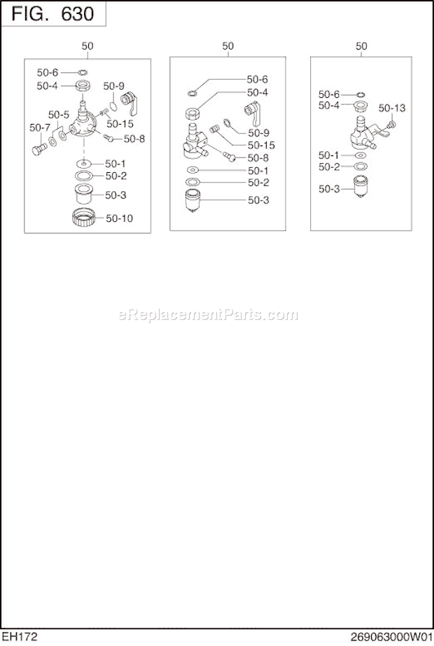 Subaru / Robin EH172D62011 Engine Page J Diagram