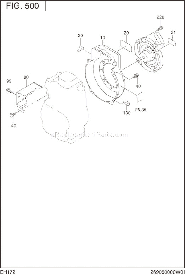 Subaru / Robin EH172D74020 Engine Cooling,Starting Diagram