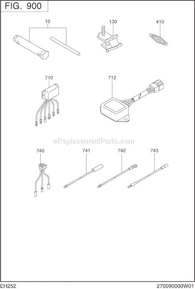 Subaru / Robin EH252B02030 Accessories Diagram