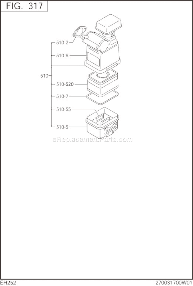 Subaru / Robin EH252BS7170 Engine Page D Diagram