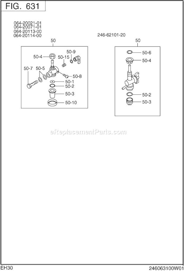 Subaru / Robin EH300BS0140 Engine Fuel Lubricant Diagram