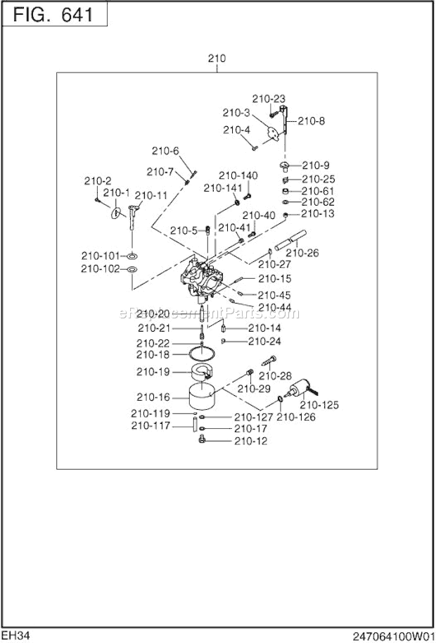 Subaru / Robin EH340BS0050 Engine Page J Diagram