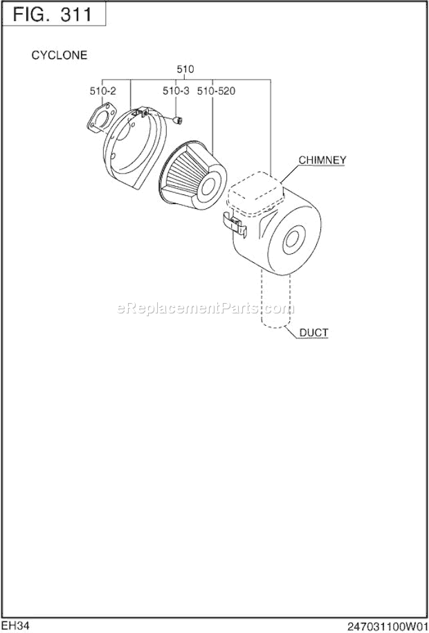 Subaru / Robin EH340YS0631 Engine Page D Diagram