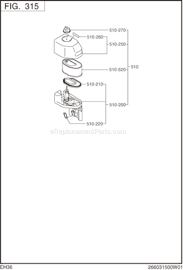 Subaru / Robin EH360DS5200 Engine Page D Diagram