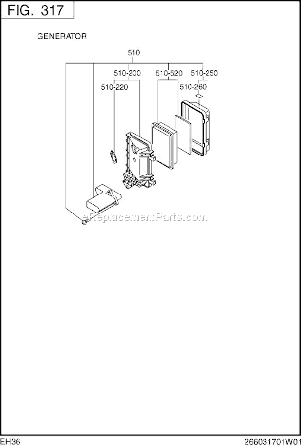 Subaru / Robin EH360YS2421 Engine Page D Diagram