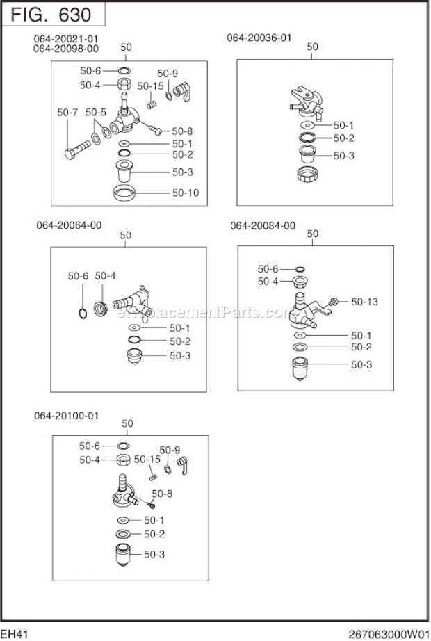 Subaru / Robin EH410D00150 Engine Page J Diagram