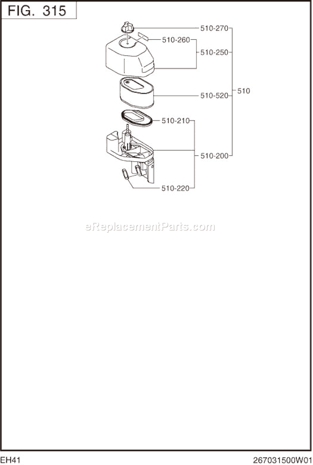 Subaru / Robin EH410D00150 Engine Page D Diagram