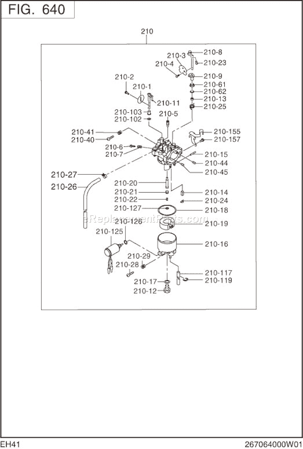 Subaru / Robin EH410D52010 Engine Page K Diagram