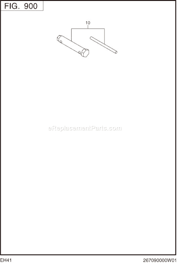 Subaru / Robin EH410D62211 Engine Accessories Label Diagram