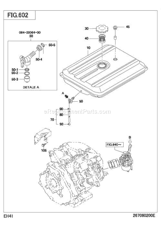 Subaru / Robin EH410D66070 Engine Fuel,Lubricant G. Diagram