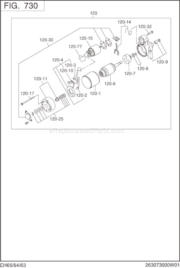 Subaru / Robin EH650DA263S Engine Page K Diagram