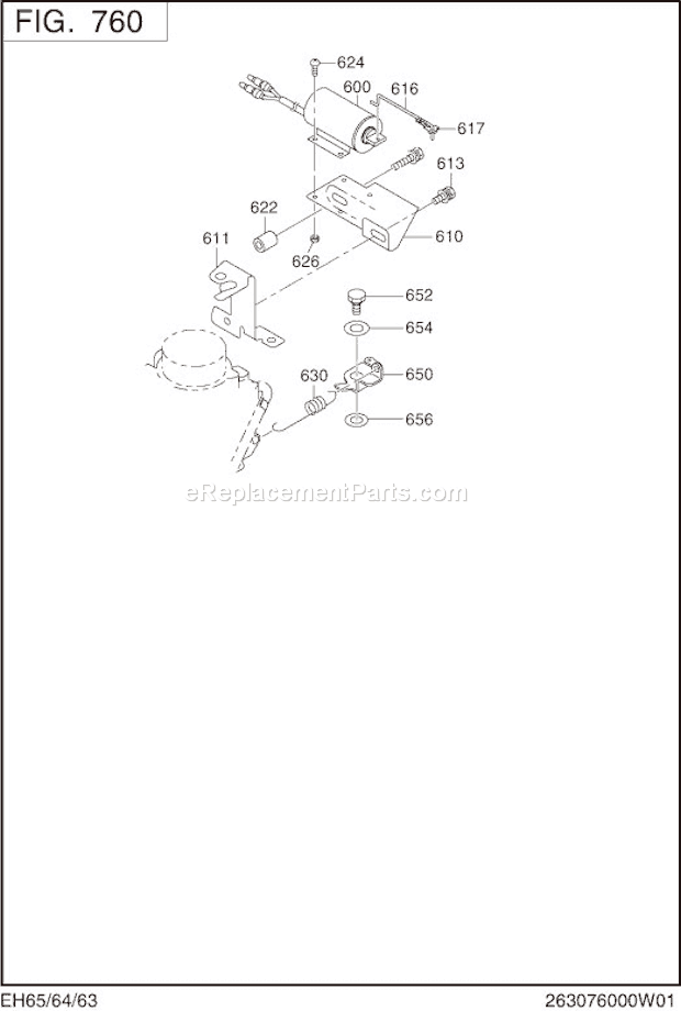 Subaru / Robin EH650DC252S Engine Page M Diagram