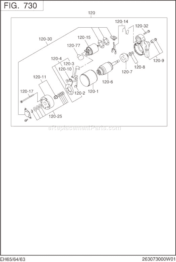 Subaru / Robin EH650DC262S Engine Page K Diagram