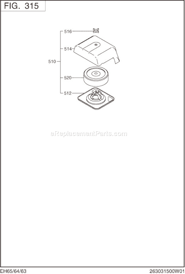 Subaru / Robin EH650DC265S Engine Page D Diagram